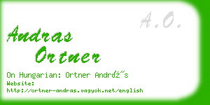 andras ortner business card